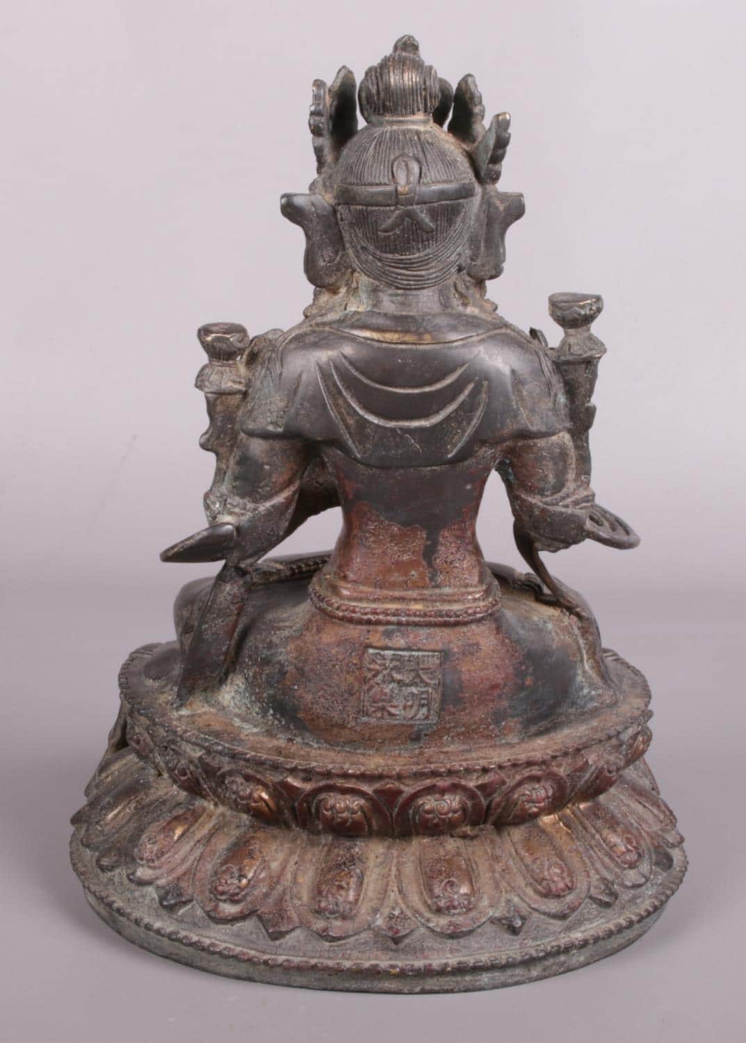 Chinese Ming Dynasty Mark Bronze Shakyamuni Buddha - Image 3