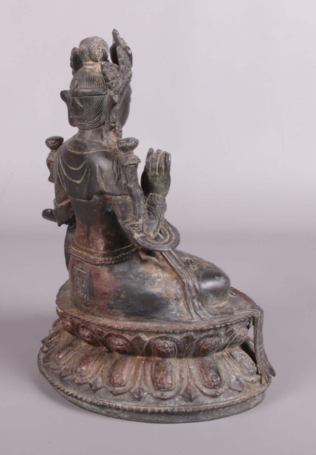 Chinese Ming Dynasty Mark Bronze Shakyamuni Buddha - Image 4