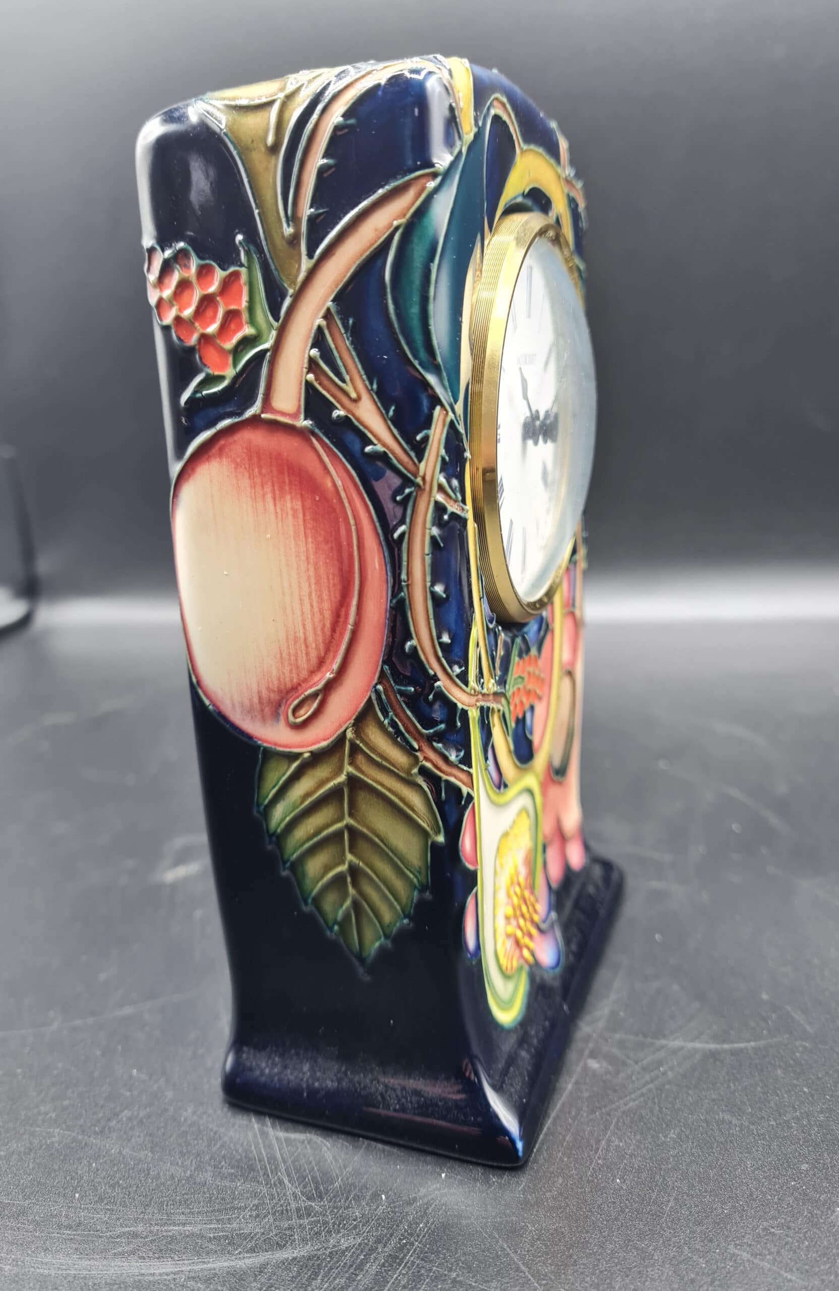 Moorcroft Clock In Queens Choice Design By Emma Bossons - Image 3
