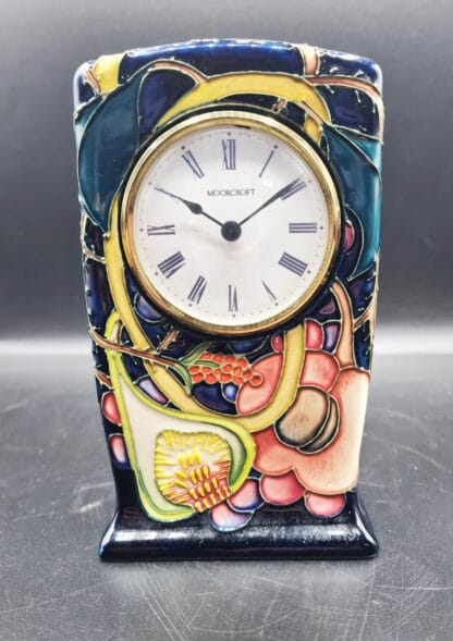 Moorcroft Clock In Queens Choice Design By Emma Bossons