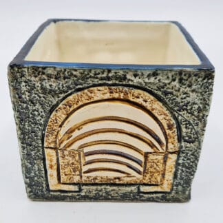 Blue Beige Troika Cube Vase By Alison Brigden