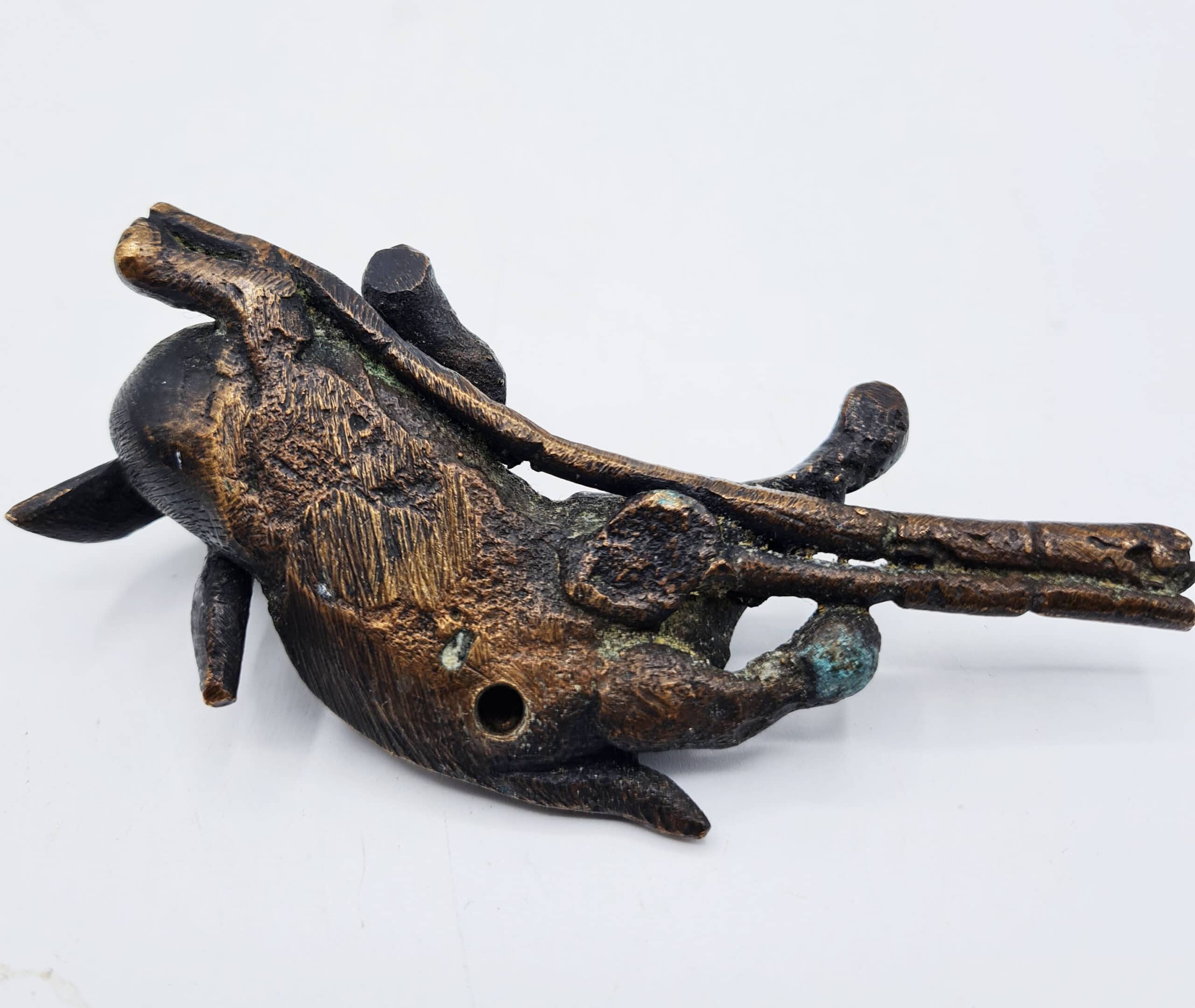 Antique Sculptured Bronze Hare - Image 4