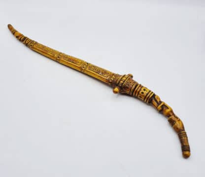 Antique Intricately Carved Bone Tribal Dagger