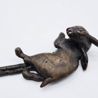 Antique Sculptured Bronze Hare
