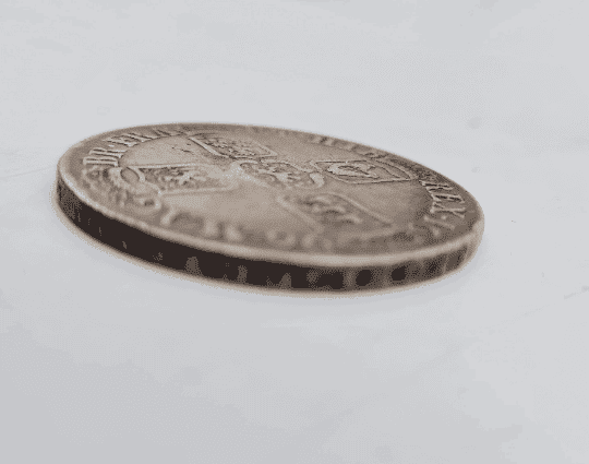 Rare British Planchet Flaw 1696 King William III Silver Crown - Image 3