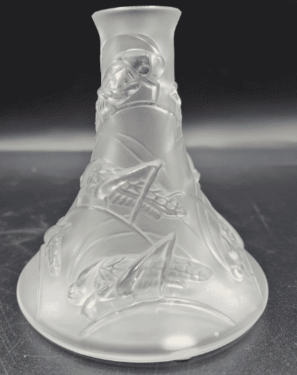 Lalique Ornate Glass Art Bud Vase - Image 3