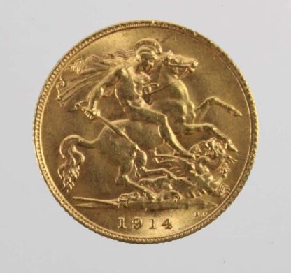 22ct Gold George V Half Sovereign 1913 - VF