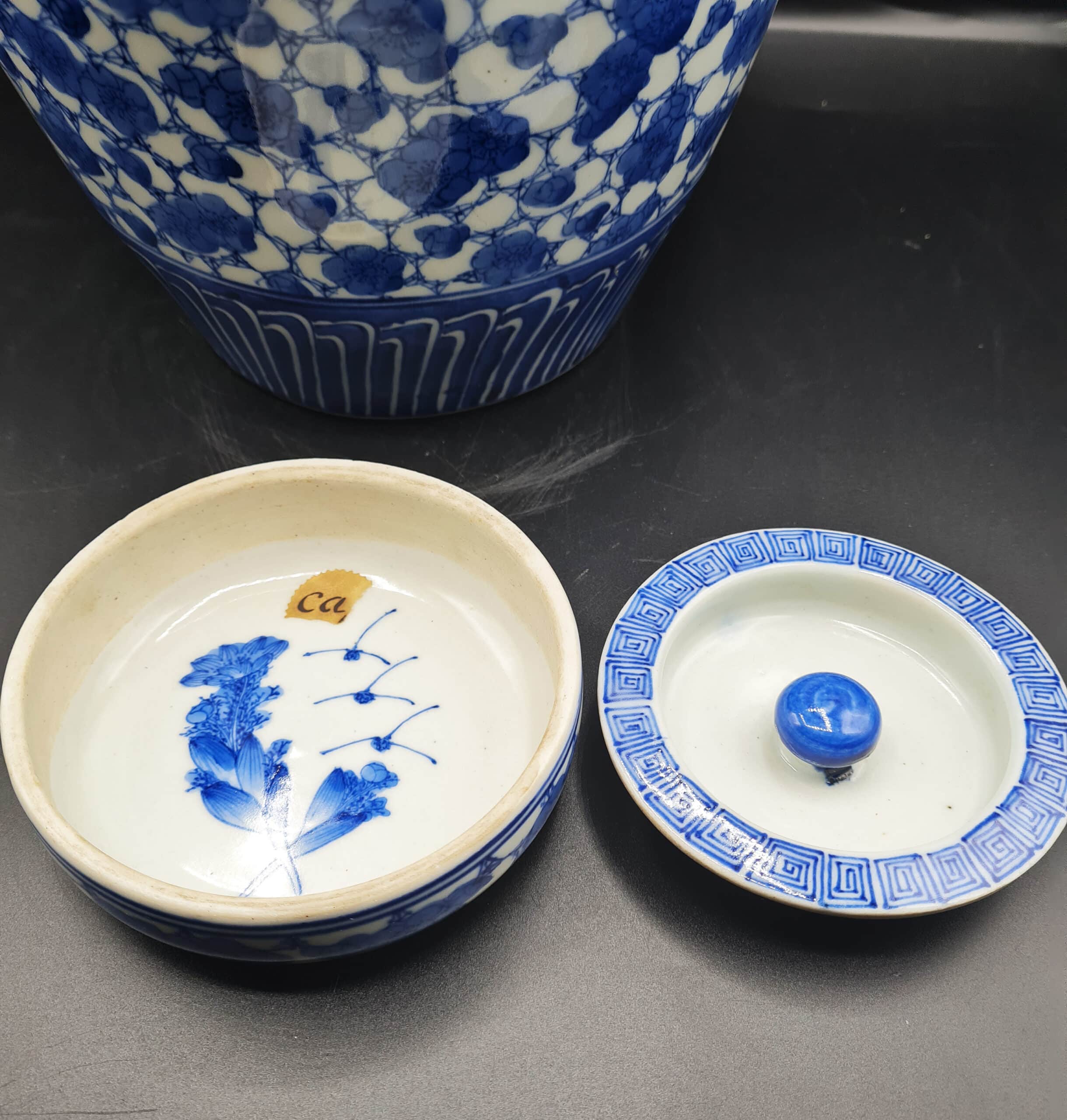 Antique Large Chinese Blue & White Prunus Ovoid Ginger Jar - Image 5