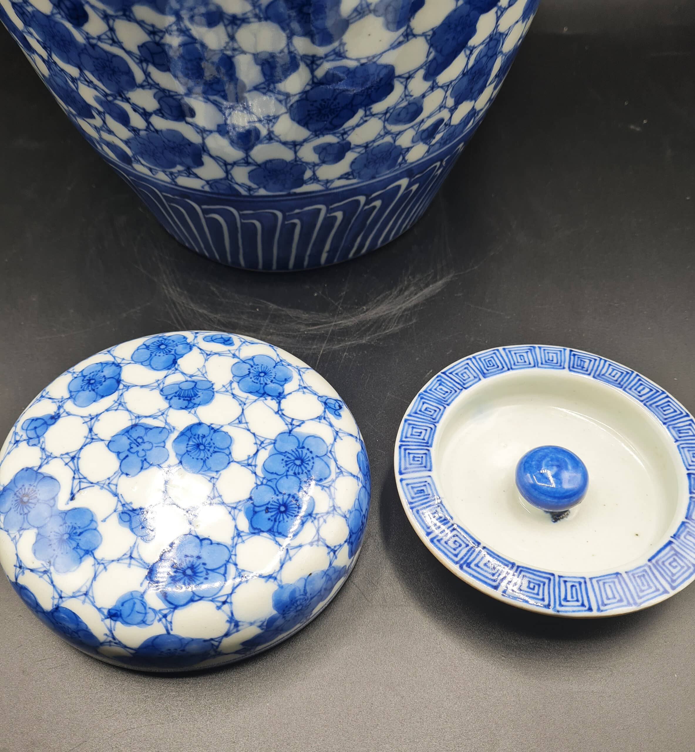 Antique Large Chinese Blue & White Prunus Ovoid Ginger Jar - Image 6