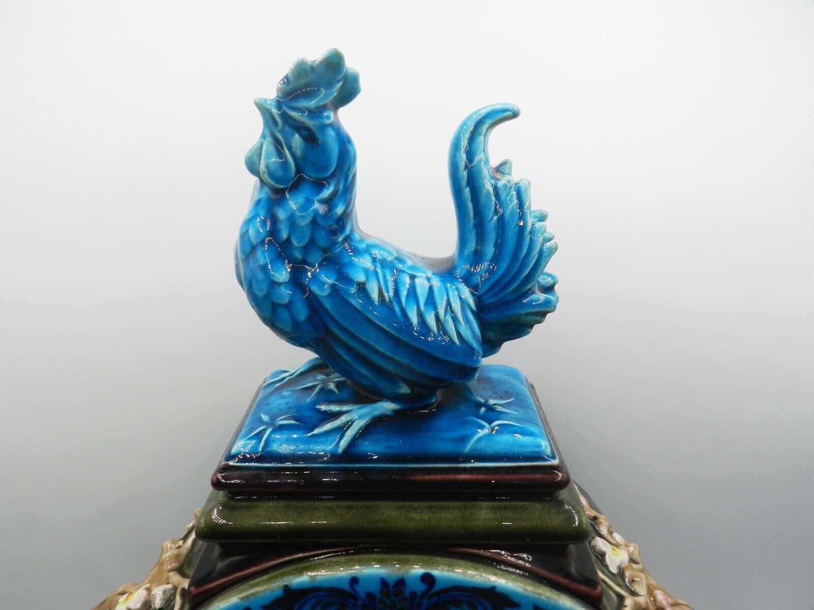 Very Rare 19th Century French Faience Design Majolica Clock - Image 3