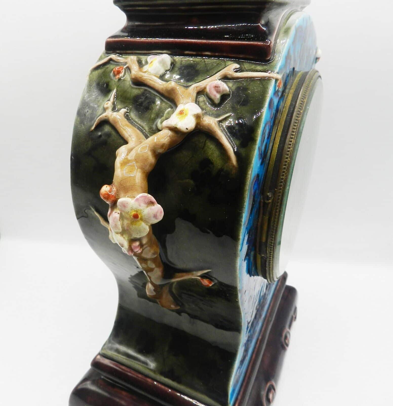 Very Rare 19th Century French Faience Design Majolica Clock - Image 9