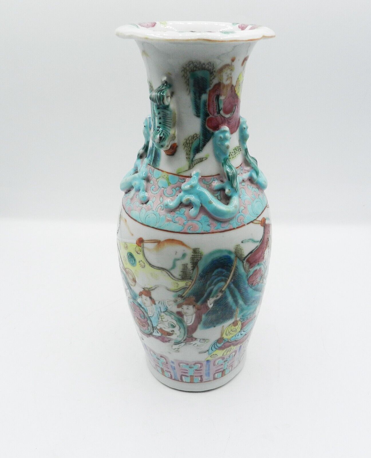 19th Century Chinese Famille Rose Enamelled Vase - Qing Dynasty - Image 2