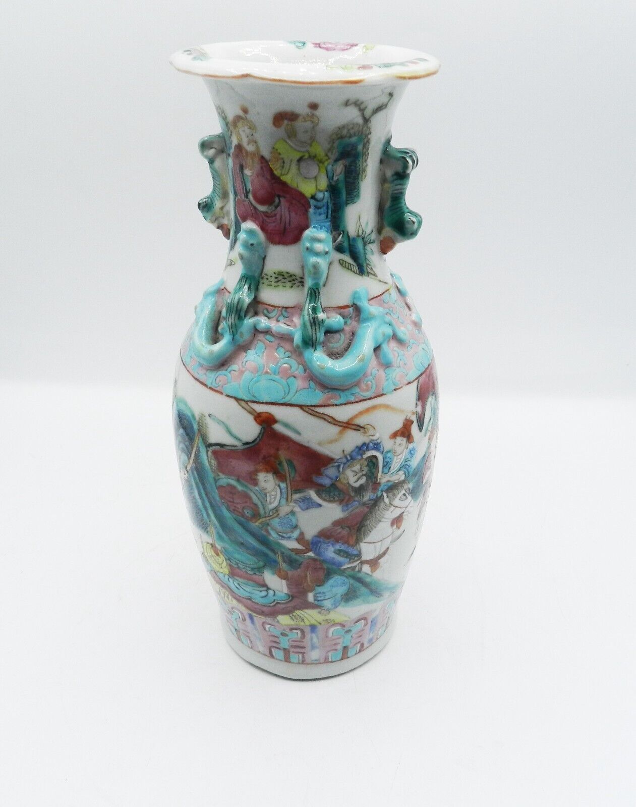 19th Century Chinese Famille Rose Enamelled Vase - Qing Dynasty - Image 3