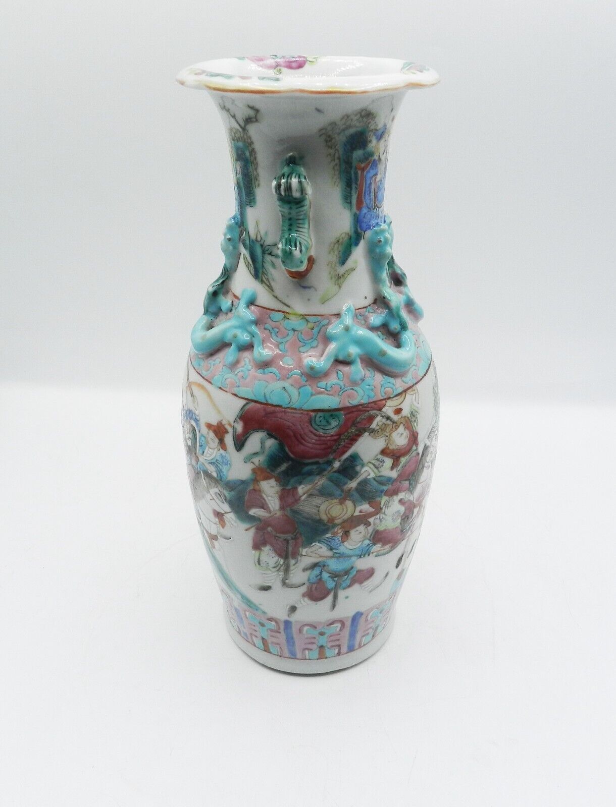 19th Century Chinese Famille Rose Enamelled Vase - Qing Dynasty - Image 4