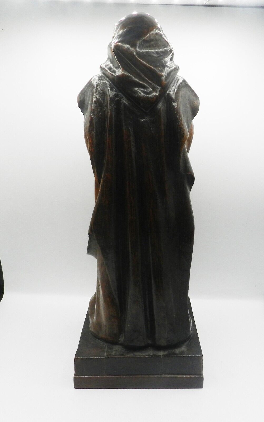 19th Century Antique Large Oak Carved Friar/Monk Statue - Image 3