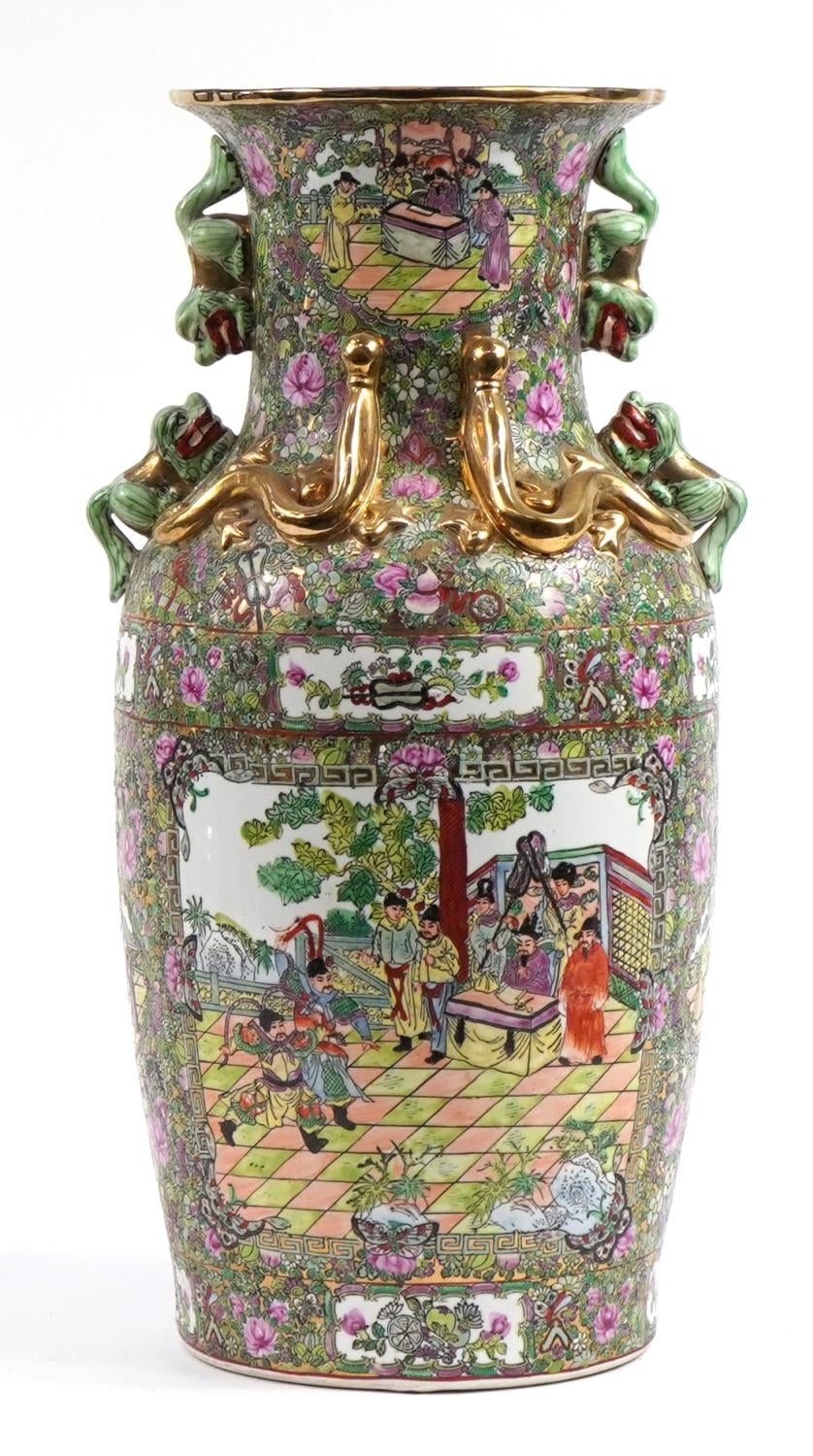 Antique Large Chinese Famille Rose Palace Vase With Six Character Mark - Image 4