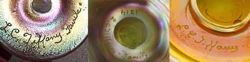 EARLY TIFFANY GLASS MARKS
