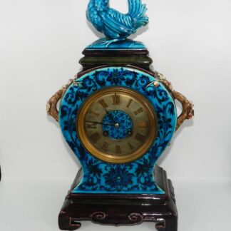 19th-Century French Majolica Clock