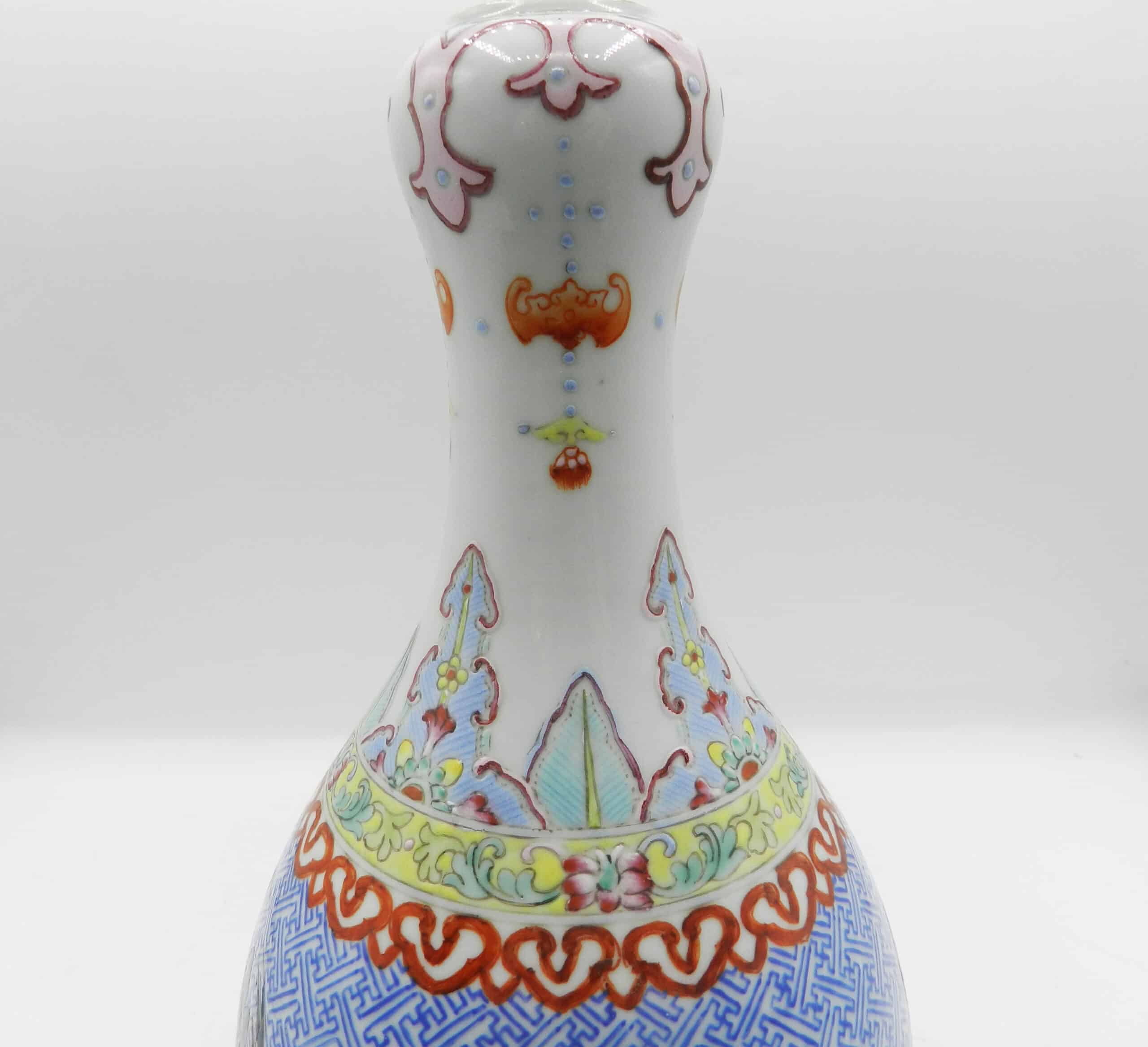 Antique Shenyang Imperial Palace Chinese Garlic Head Vase - Image 3