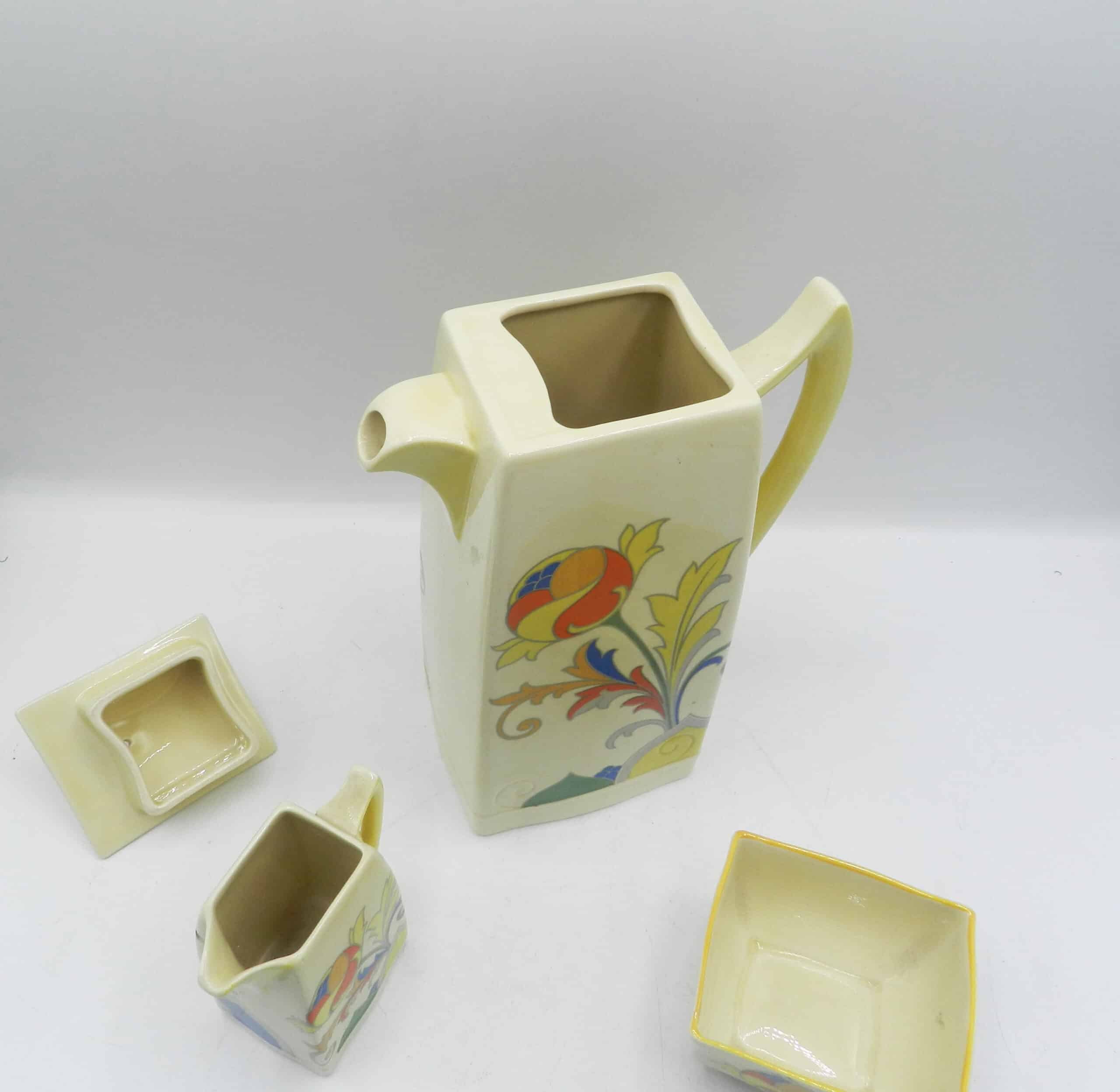 Art Deco Royal Doulton Cresta (D5550 Pattern) Coffee Set - Image 4