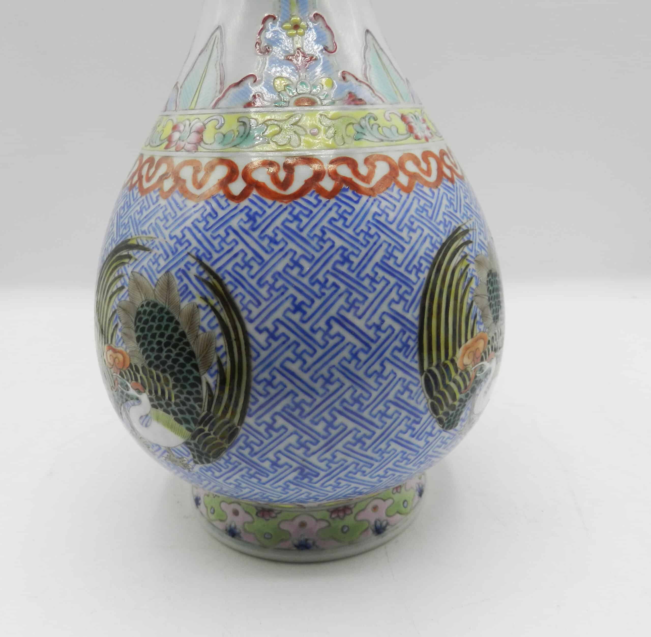 Antique Shenyang Imperial Palace Chinese Garlic Head Vase - Image 4
