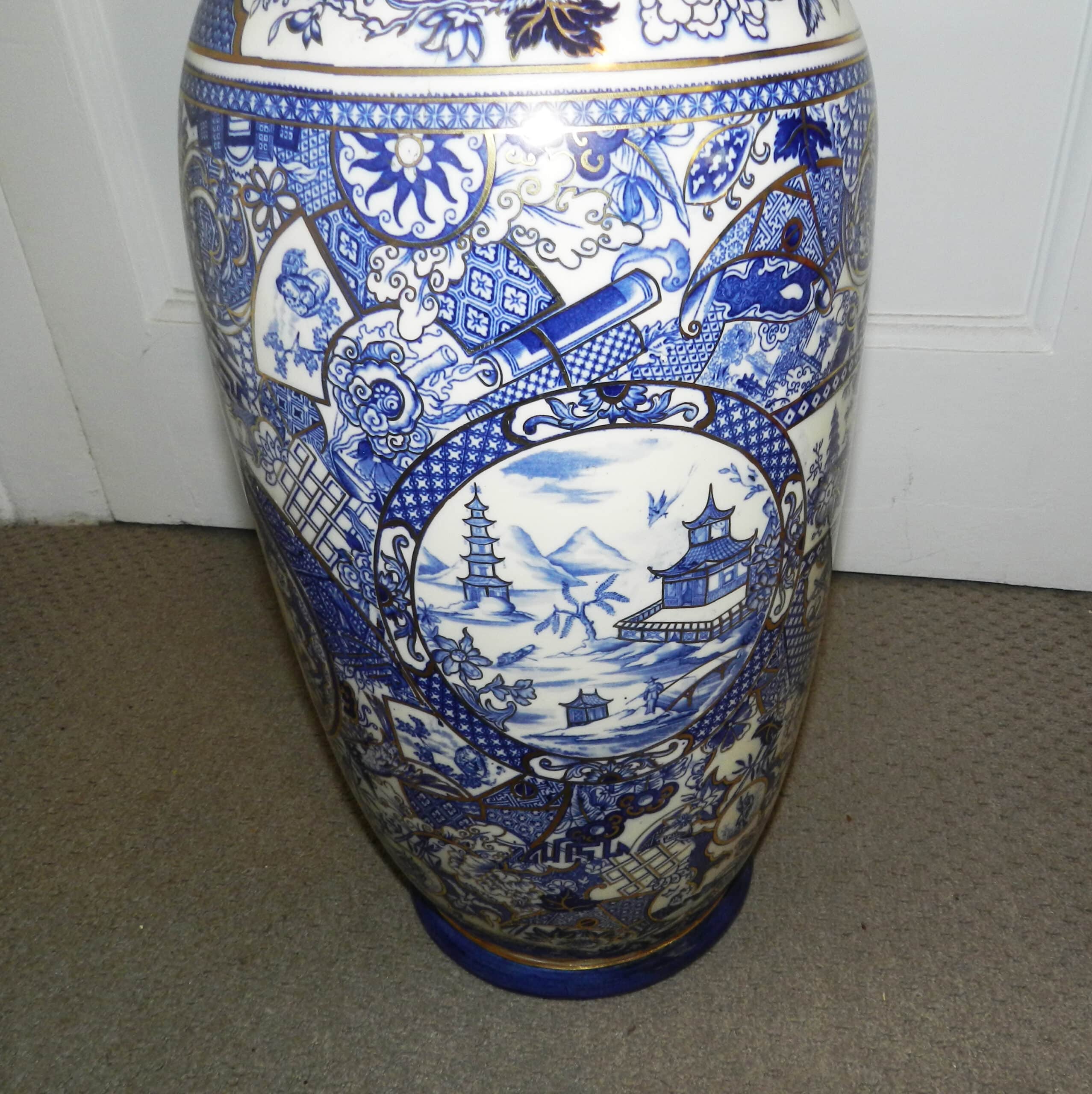 150 Years Old Very Rare Large Rorstrand Chinoiserie Sweden Baluster Vase - Image 6