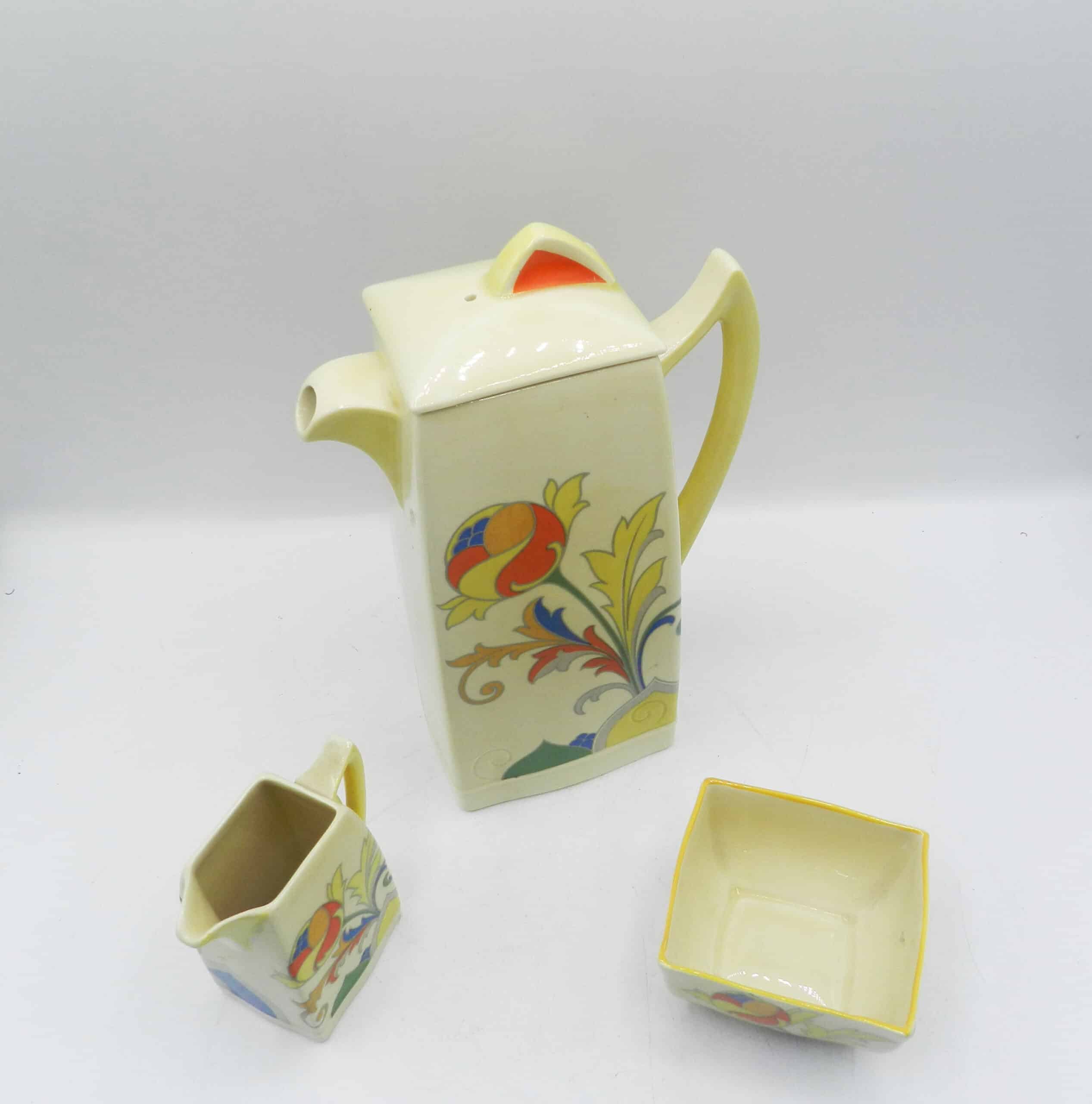 Art Deco Royal Doulton Cresta (D5550 Pattern) Coffee Set - Image 3