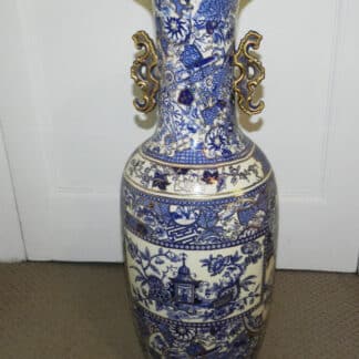 Rare Large Rorstrand Chinoiserie Sweden Baluster Vase